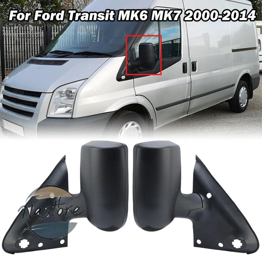 並行輸入品 door rearview mirror assembly for ford transit mk6 mk7 2000-2014 short arm models texture black side car accessories 部品 カスタムパーツの画像