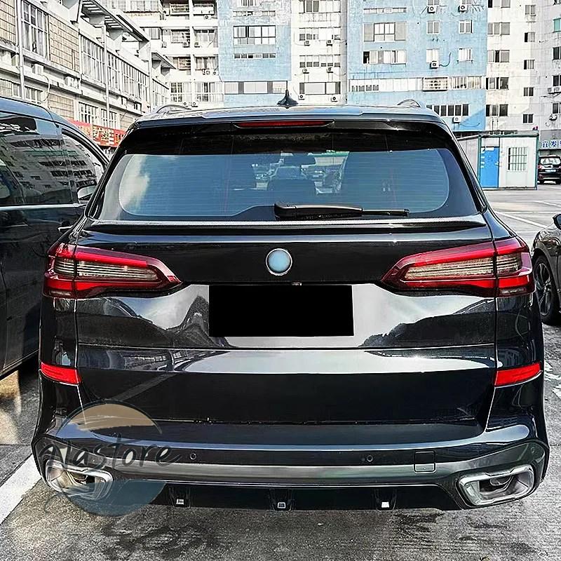 並行輸入品 BMW リア カスタムパーツ 2019-2024 x5 g05 absプラスチックブラックカーボントランクミッドスポイラーウィングカーアクセサリーパーツ 部品_5