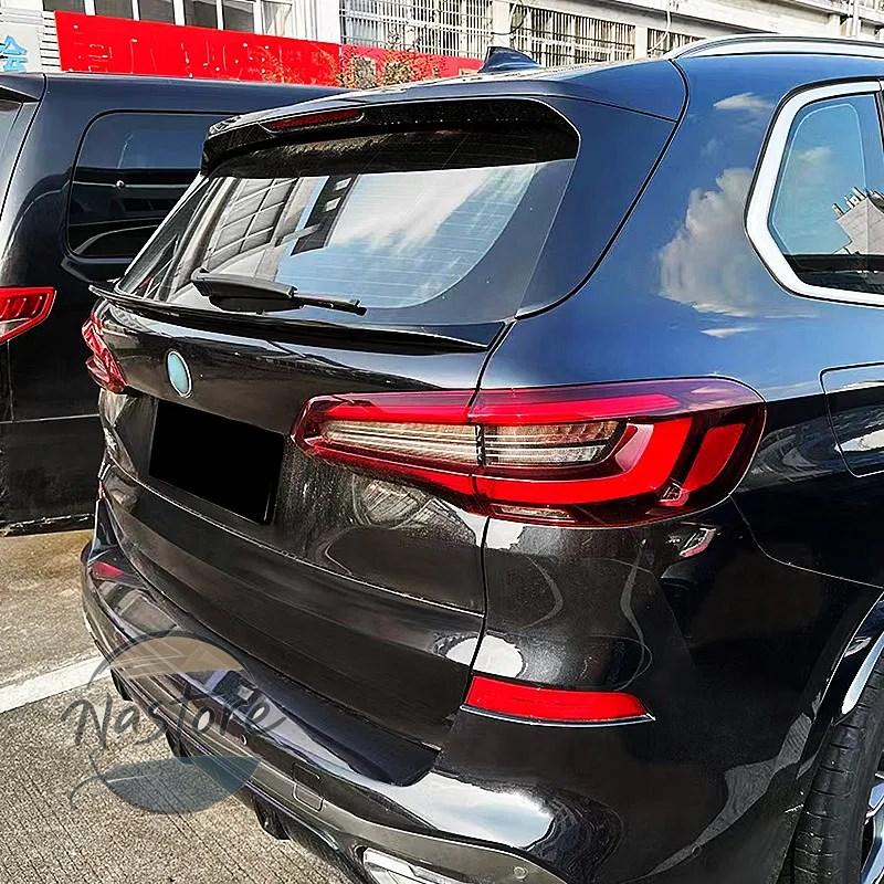並行輸入品 BMW リア カスタムパーツ 2019-2024 x5 g05 absプラスチックブラックカーボントランクミッドスポイラーウィングカーアクセサリーパーツ 部品_7