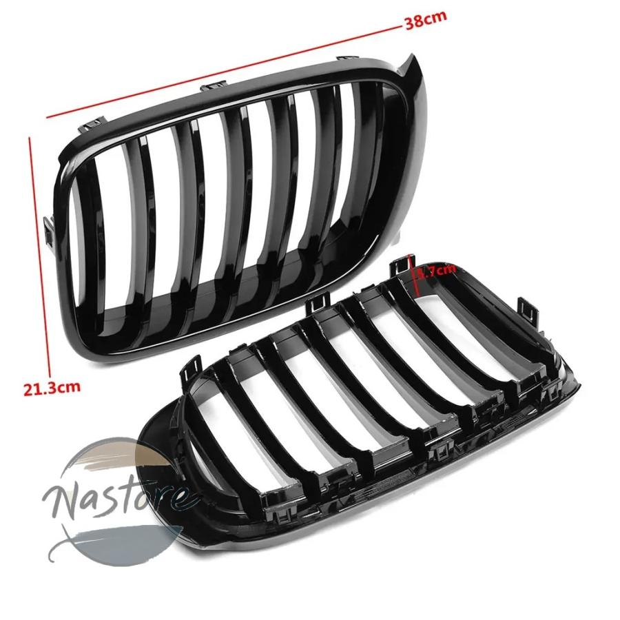並行輸入品 BMW フロント 交換 光沢/マット仕上げ スポーツキドニーグリル x3 f25 x4 f26 2014-2017 シングルスラット レーシングバンパーグリル 部品_4
