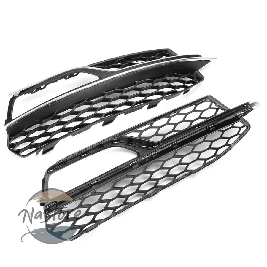 並行輸入品 アウディ audi s3 カバー グリル フォグランプ フロント バンパー ハニカムメッシュ a3 s-lines 2014 2015 2016 8v3807681 カスタムパーツ 部品_4
