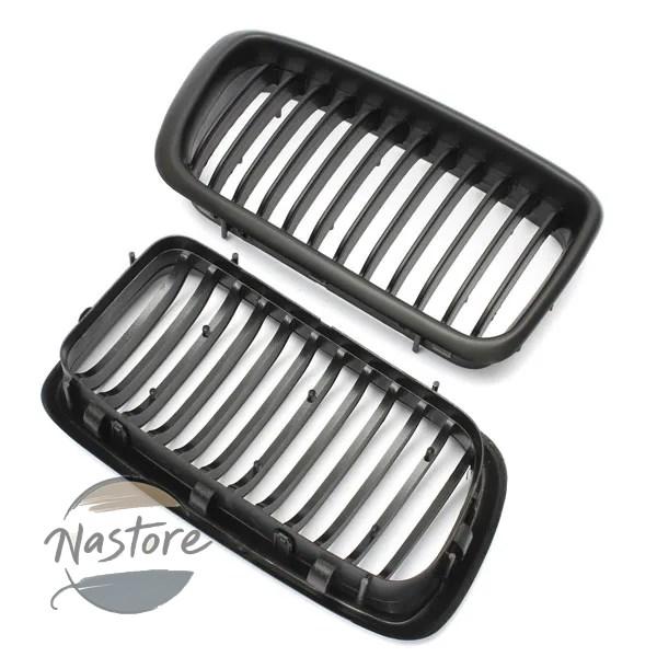 並行輸入品 BMW フロント rm-car ペアキドニーグリルシングルスラットグリルグリル e38 7シリーズ 4ドア 740i 740il 750il 1998-2001 レーシンググリル 部品_6