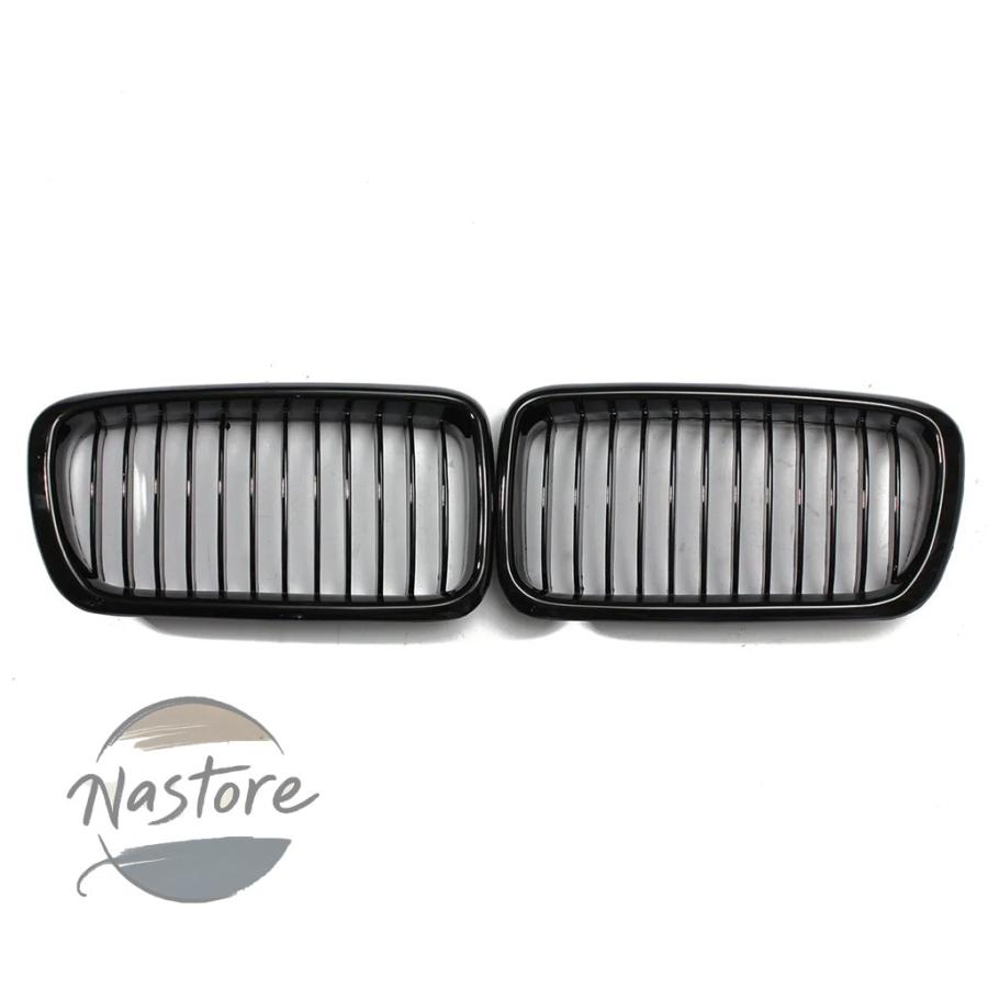 並行輸入品 BMW フロント rm-car ペアキドニーグリルシングルスラットグリルグリル e38 7シリーズ 4ドア 740i 740il 750il 1998-2001 レーシンググリル 部品_7