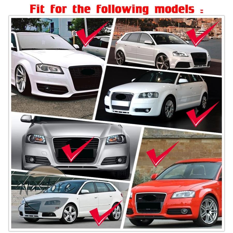 並行輸入品 アウディ audi a3 カバー ヘッドライト フロント リア ヘッド ライト 8p s-line s3 rs3 フェイスリフト 2008-12年式 カスタムパーツ 部品_3