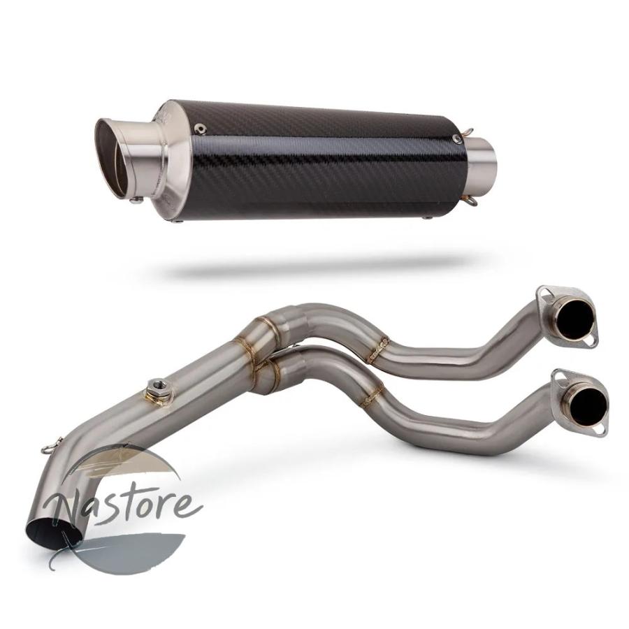 並行輸入品 バイク フロント キット マフラー 部品 カスタムパーツ アクセサリー カワサキ z650 ニンジャ650 排気システム パイプ f01 db キラー レーシング_6