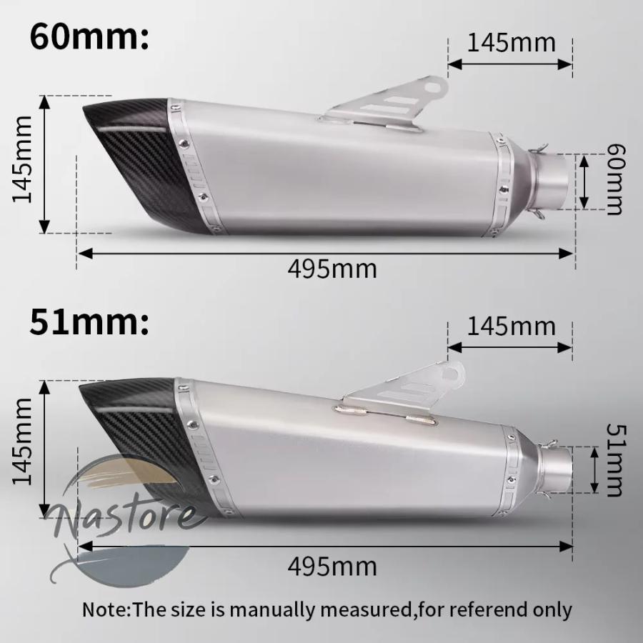 並行輸入品 バイク マフラー 部品 カスタムパーツ アクセサリー 排気オフロードモト排気60mm 51mm汎 パイプレーシング排気r1200gs rsv4_5