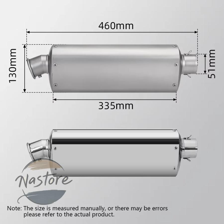 並行輸入品 m13 バイク マフラー 汎 51mm 排気システム r3 r15 r7 mt07