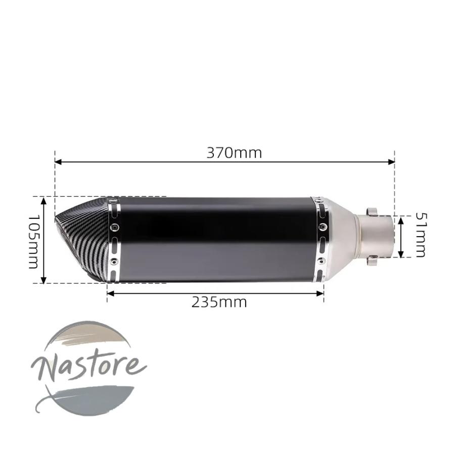 並行輸入品 zx6r バイク マフラー 汎 51mm dbキラーサイレンサー 長