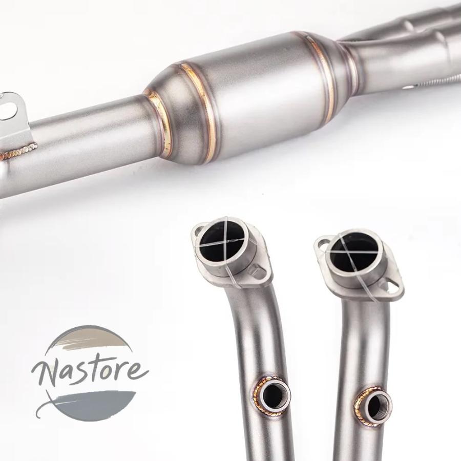 並行輸入品 バイク フロント マフラー 部品 カスタムパーツ アクセサリー 450sr 450 sr 排気エスケープ moto フルシステム ミドルリンクパイプ カーボンの画像