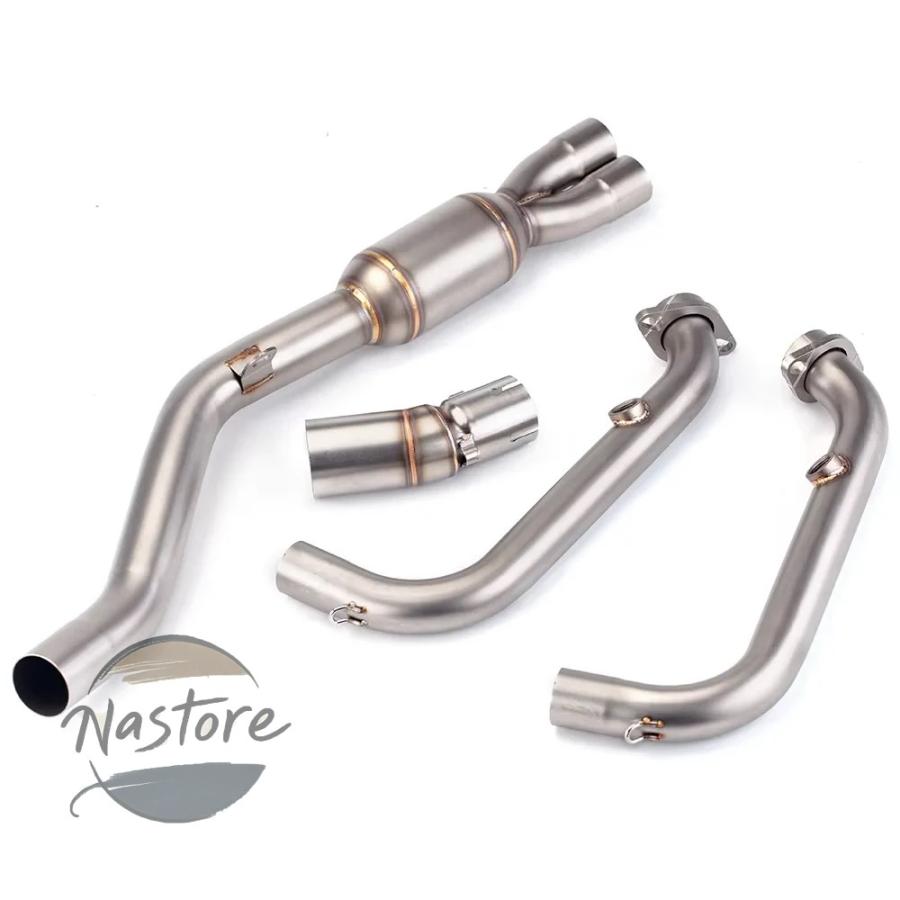 並行輸入品 バイク フロント マフラー 部品 カスタムパーツ アクセサリー 450sr 450 sr 排気エスケープ moto フルシステム ミドルリンクパイプ カーボンの画像