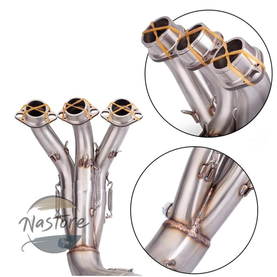 並行輸入品 ヤマハ バイク フロント マフラー 部品 カスタムパーツ アクセサリー mt09 fz09 xsr900 2021-2023 フル排気システム ミッドリンクパイプ カーボン_6