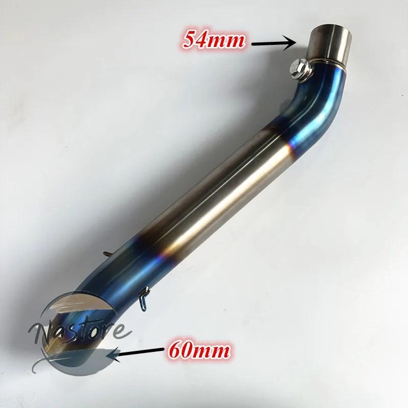 並行輸入品 バイク 部品 カスタムパーツ アクセサリー カワサキ zx6r ニンジャ 636 2009-2024 排気ミドルリンクパイプ チタン合金製ミドルチューブの画像