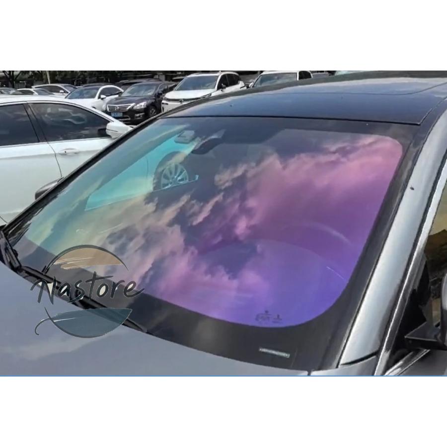 並行輸入品 1m×6m 80% カメレオンフィルム カーウィンドウ パープル カラーチェンジ ティントガラスステッカー ソーラーフィルム 部品 カスタムパーツ_2