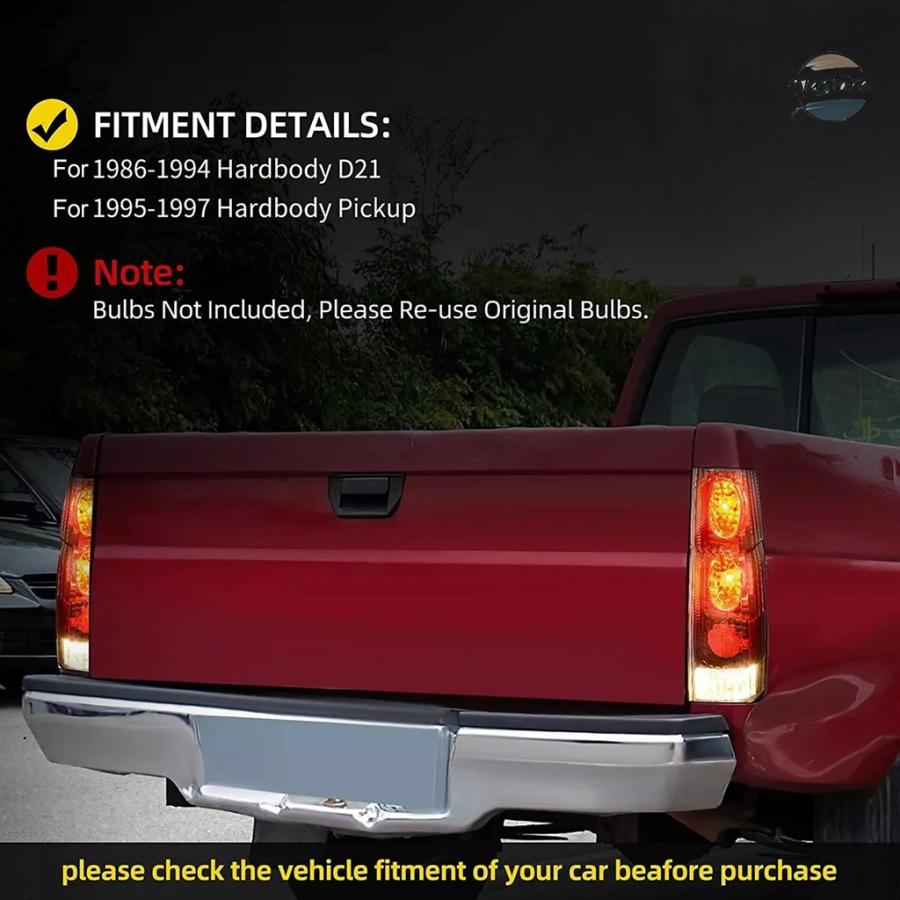 並行輸入品 日産 リア 交換 1ペア ライト OE NI2800103 NI2801103 テールライト テールライト 日産 日産 D21 ハードボディの画像