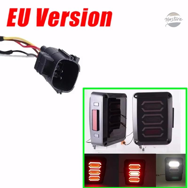 並行輸入品 ブレーキ LED テールライト スモークレンズ ジープ ラングラー 2007-2017 JK JKU ライト リバースライト シグナルライトの画像