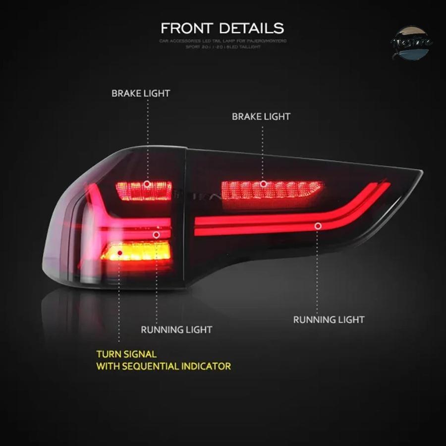 並行輸入品 三菱 パジェロスポーツ LEDテールライト2011年以降DRL自動車アクセサリー