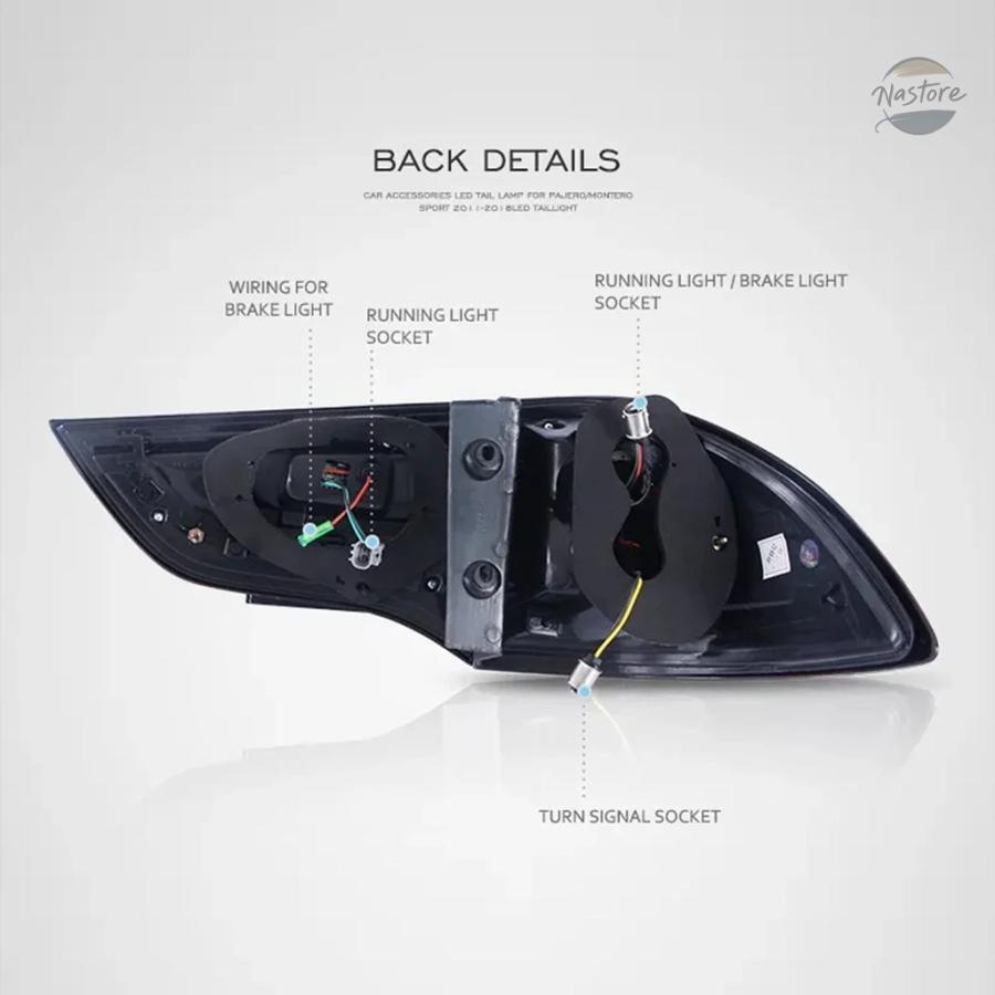 並行輸入品 三菱 パジェロスポーツ LEDテールライト2011年以降DRL自動車アクセサリー