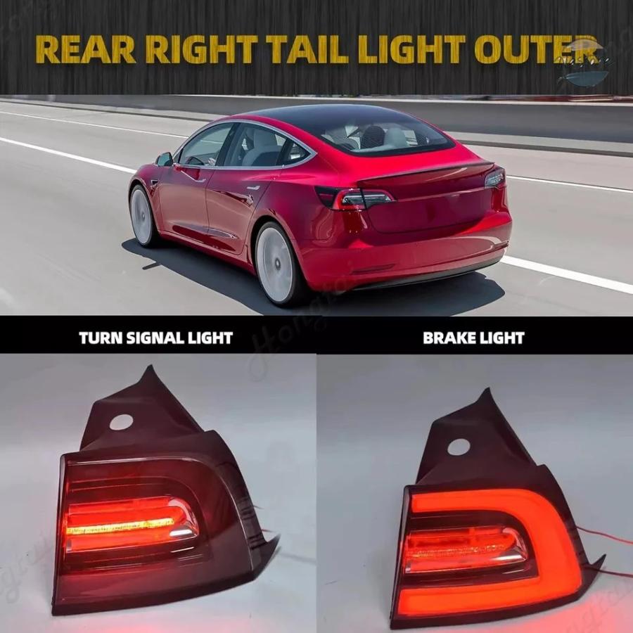並行輸入品 ブレーキ 2017-2018-2019-2020-2021-2023年式TESLA MODEL 3/MODEL Y LEDテールライト_5