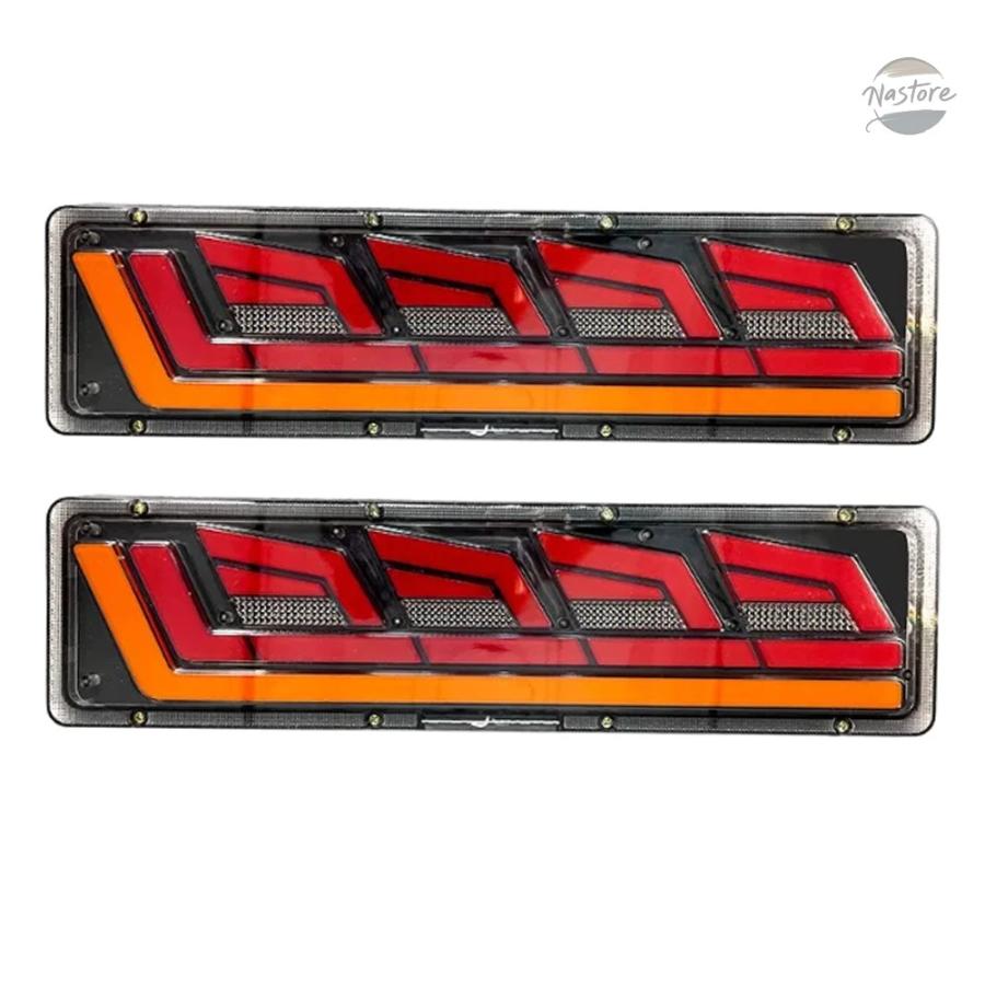 並行輸入品 24V 46CM LEDテールライトガイドライト 赤 白 黄 ライト 流れる方向 ー ウィンカーライト トラック トレーラーの画像
