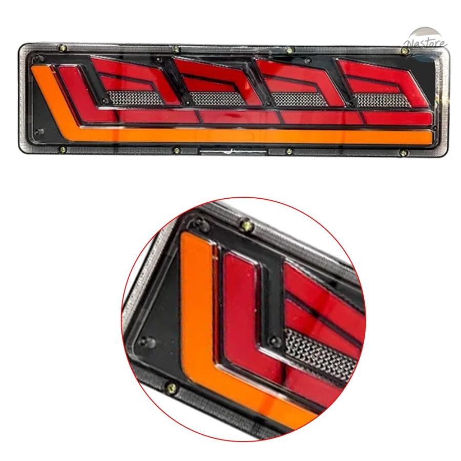 並行輸入品 24V 46CM LEDテールライトガイドライト 赤 白 黄 ライト 流れる方向 ー ウィンカーライト トラック トレーラーの画像