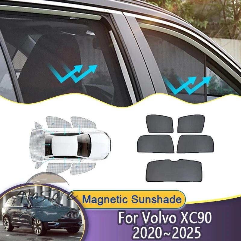 並行輸入品 VOLVO XC90 B5 B6 2020~2025 2021 2022 2024 メッシュサンシェード マグネット式ウィンドウサンバイザーカーテンの画像