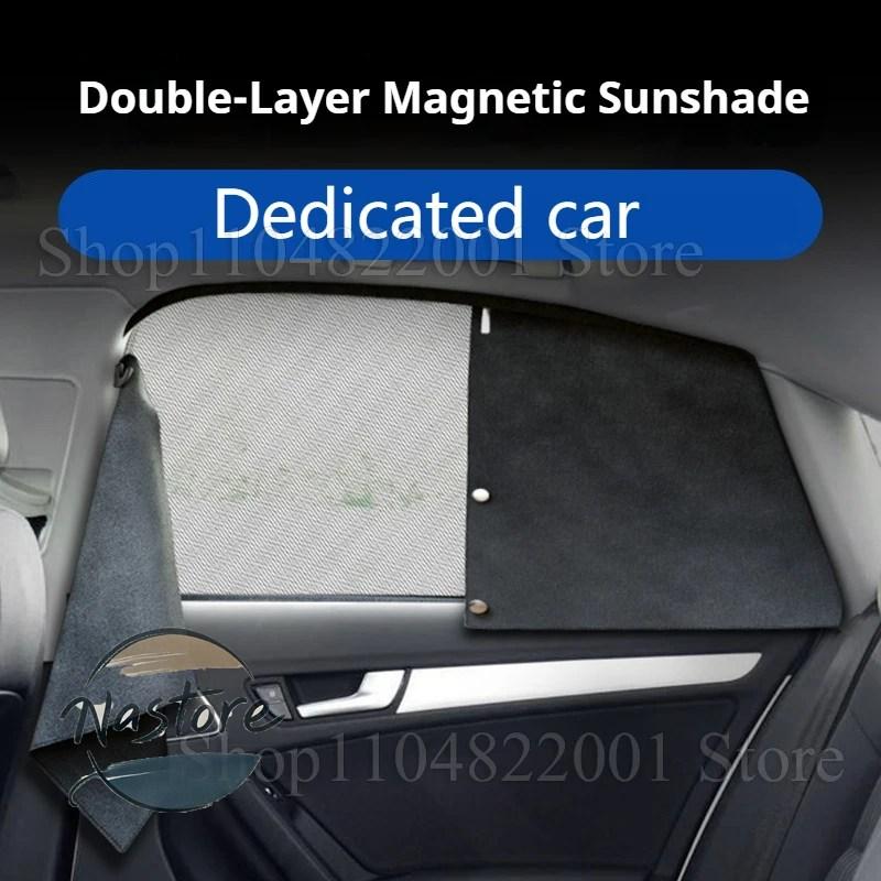 並行輸入品 BMW カバー X5 E70 F15 G05 2006-2024 ダブルレイヤーマグネット式カーサンシェードカーテン サイドウィンドウプライバシーの画像