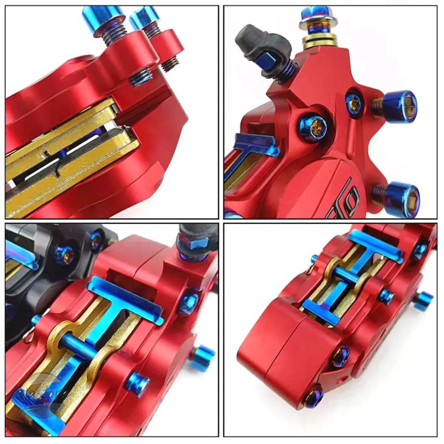 並行輸入品 スズキ suzuki バイク ブレーキ ヤマハ ビッグ4ピストンディスクキャリパーポンプ40mmピッチング fast 53mmブラケット カワサキ 部品の画像