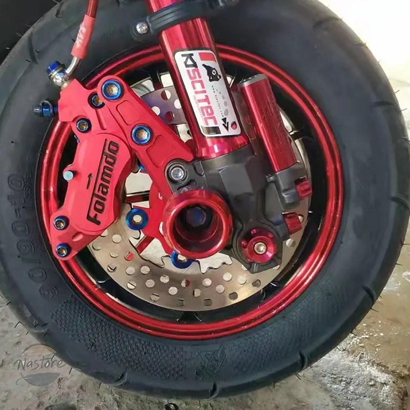 並行輸入品 スズキ suzuki バイク ブレーキ ヤマハ ビッグ4ピストンディスクキャリパーポンプ40mmピッチング fast 53mmブラケット カワサキ 部品の画像