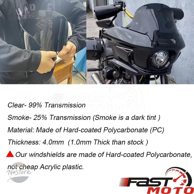並行輸入品 ハーレーFXLRST FXRST ソフテイル ローライダー ST EI ディアボ 22-24 ウィンドシールドフェアリング ウィンドスクリーンの画像