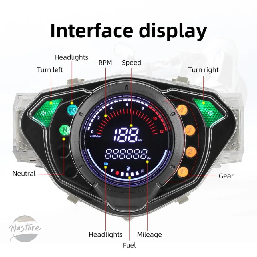並行輸入品 ホンダ honda バイク wave 125x デジタル led スピード
