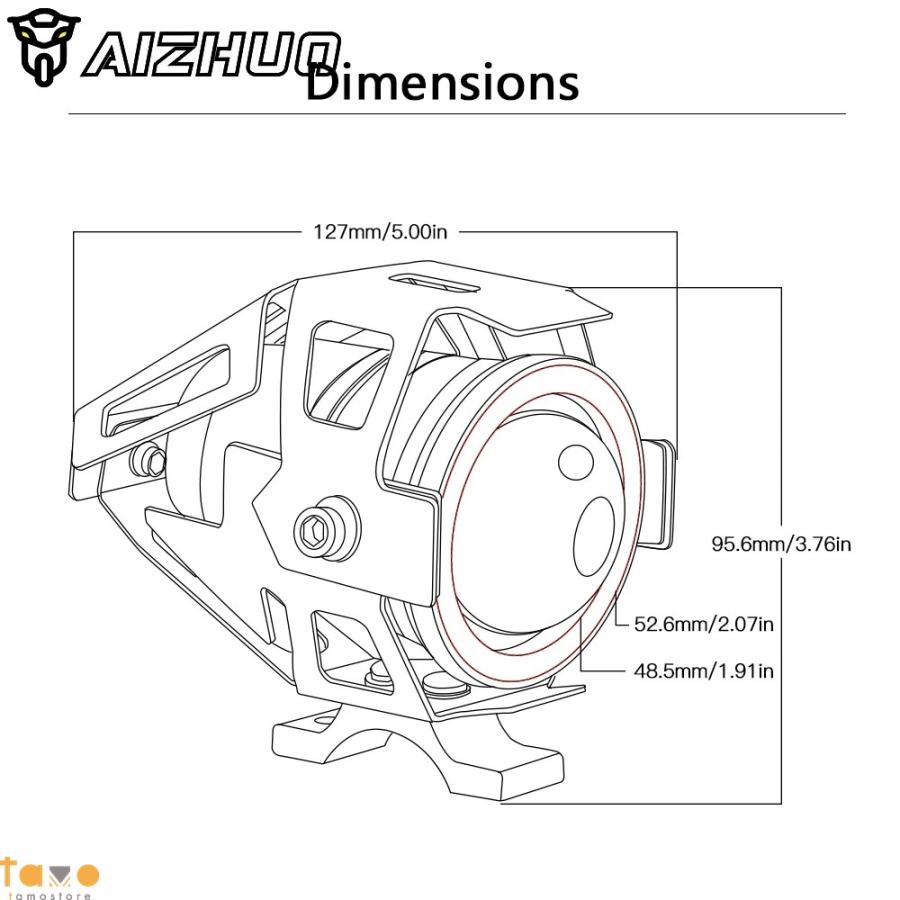 並行輸入品 ヤマハ ヘッド fz1 fz6 xj6 xsr 700 900 mt-09 トレーサー fj-09 mt-07 トレーサーmtorcycleライトランプはライトの画像