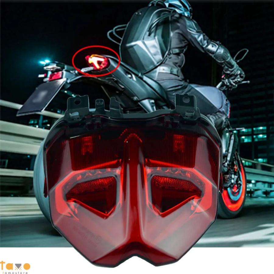 並行輸入品 ヤマハ リア ブレーキ 二輪 統合テールライト 点滅 防水 ライト mt09 2021 2022 mt-09 mt fz09の画像