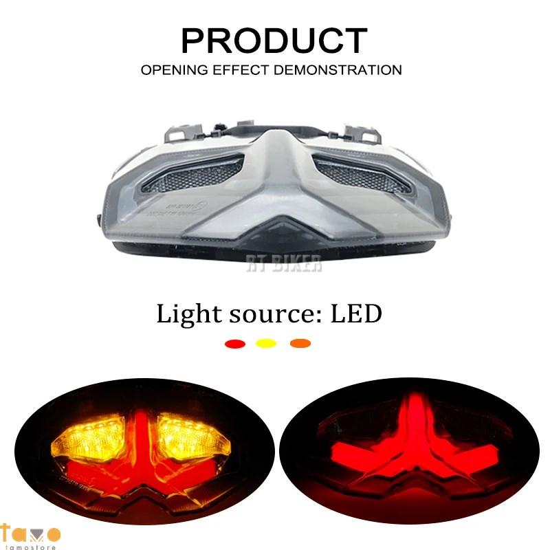 並行輸入品 ヤマハ リア ブレーキ 二輪 防水一体型テールライト ウィンカー mt09 mt-09 mt 09 2021-23 ledテールライトの画像