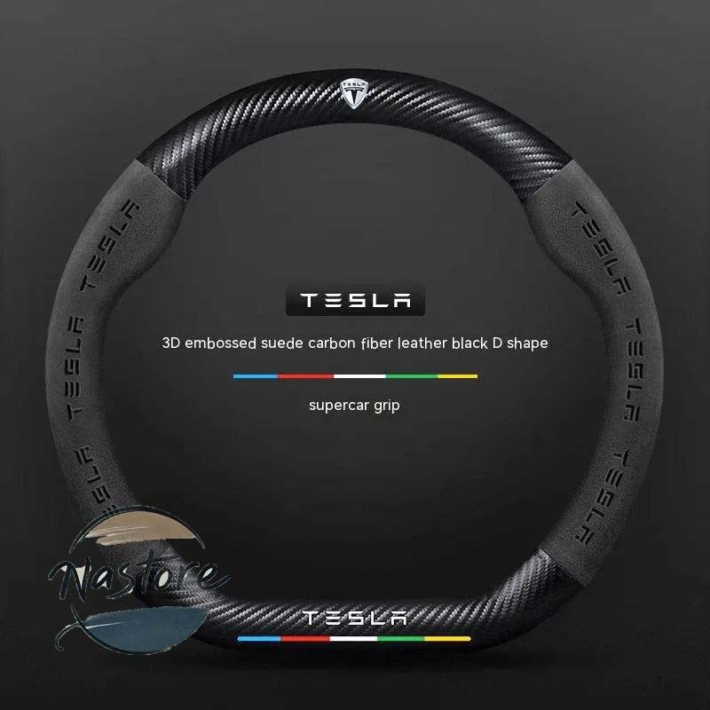 並行輸入品 テスラ tesla カバー ホイール カスタムパーツ モデル3 モデルy モデルs モデルx ロードスター スエード カーボン 滑り止め 通気性 ステアリング_14