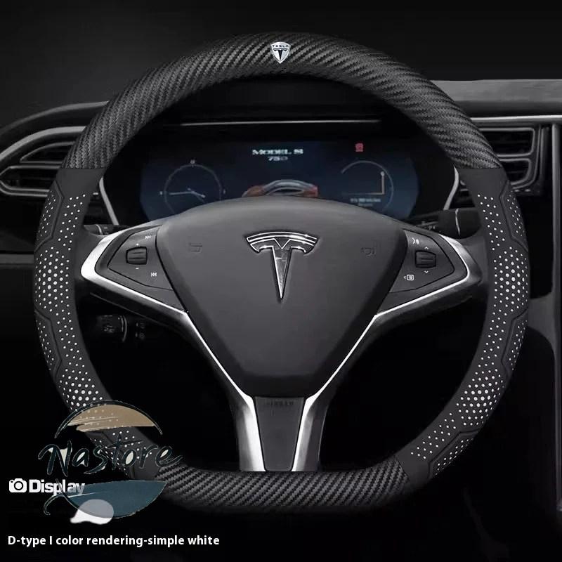 並行輸入品 テスラ tesla カバー ホイール カスタムパーツ モデル3 モデルy モデルs モデルx ロードスター カーボン スエードレザー 滑り止め ステアリング_18
