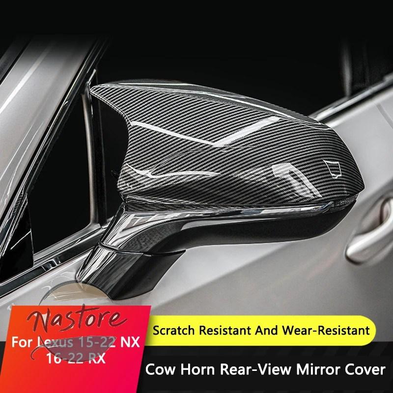 並行輸入品 カバー qhcp- 牛革保護ミラー absバックミラーシェルキャップ スポーツスタイル lexus 15-22 nx/16-22 rx 1ペア 保護トリム_6