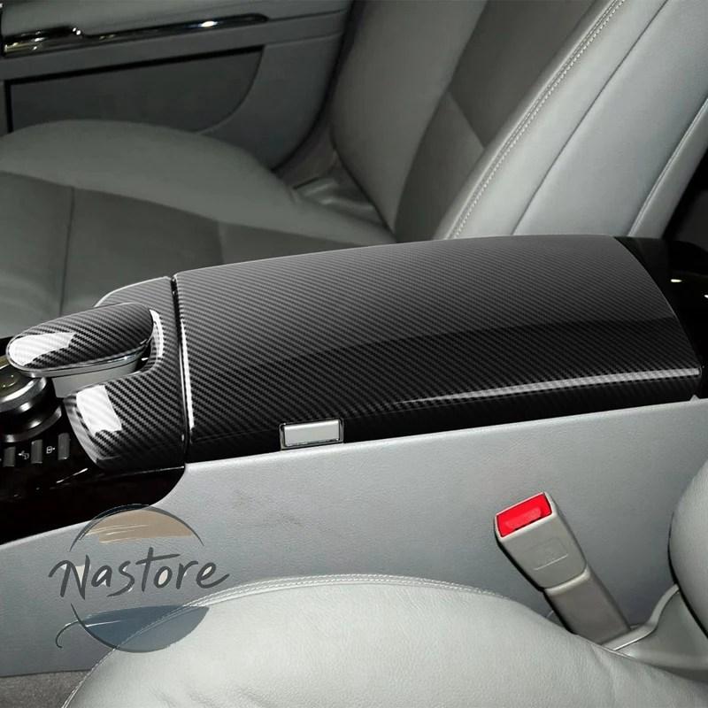 並行輸入品 メルセデスベンツ mercedes カバー カスタム アームレスト カーボンテクスチャーセンターコンソールボックス 電話 ダイヤルパッドハウジングの画像