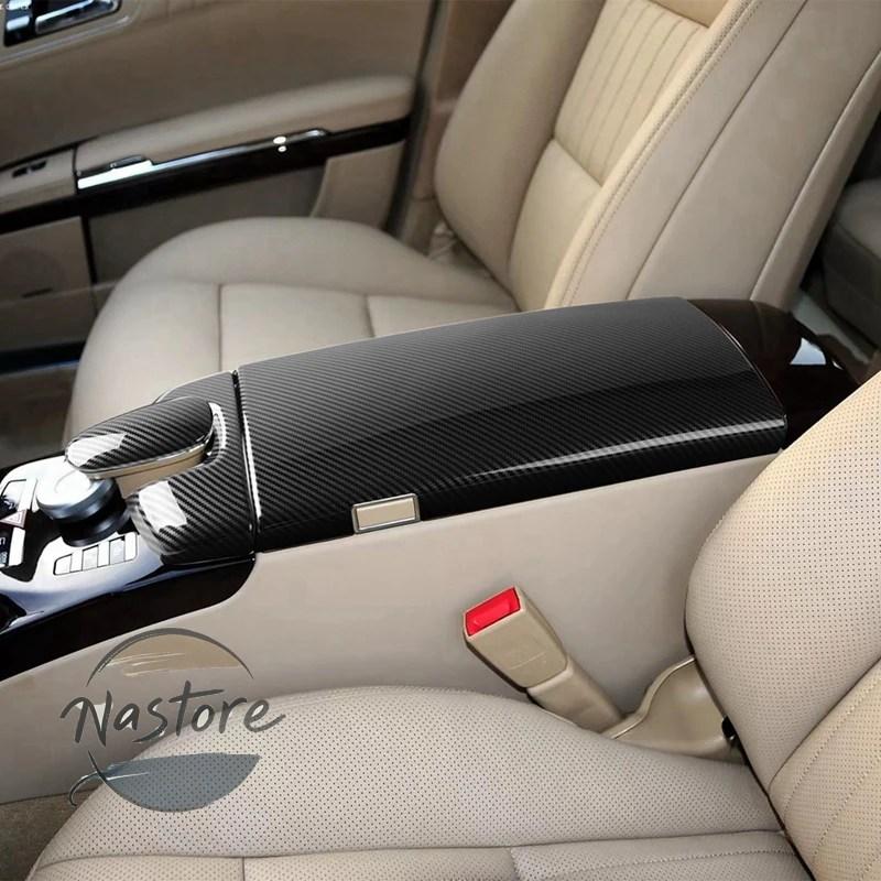 並行輸入品 メルセデスベンツ mercedes カバー カスタム アームレスト カーボンテクスチャーセンターコンソールボックス 電話 ダイヤルパッドハウジングの画像