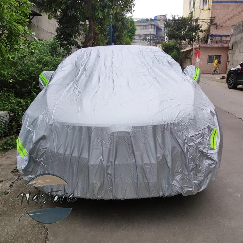 並行輸入品 カバー 汎 suv/セダンフルカー 屋外 太陽 雨 雪 保護 uv カーアンブレラ シルバー s-xxl カーケースの画像