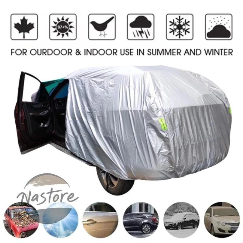 並行輸入品 カバー 汎 suv/セダンフルカー 屋外 太陽 雨 雪 保護 uv カーアンブレラ シルバー s-xxl カーケースの画像