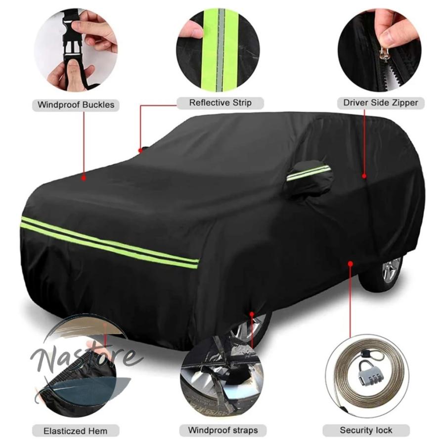 並行輸入品 カバー カスタムパーツ 防水 2007-2025 vw ティグアン swb ジッパードア防風バンド雪雨塵ひょう保護_1