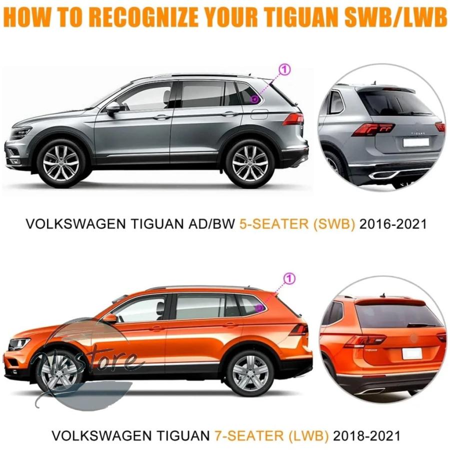 並行輸入品 カバー カスタムパーツ 防水 2007-2025 vw ティグアン swb ジッパードア防風バンド雪雨塵ひょう保護_3