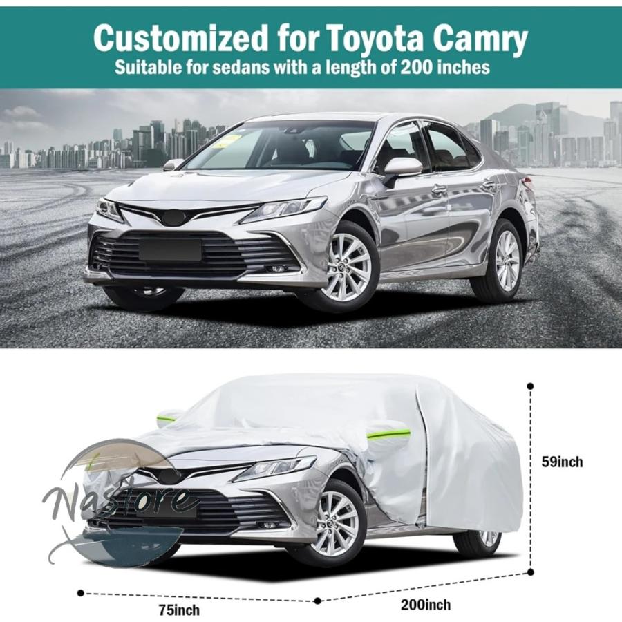 並行輸入品 トヨタ toyota カバー 屋外 防水 全ウェザー型 カムリ ホンダ コード 雨 太陽 ハウル ドアジッパー 保護の画像