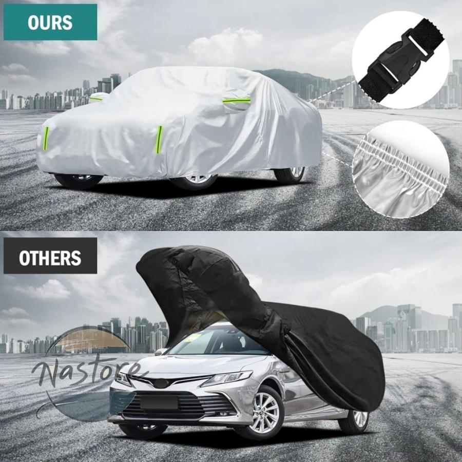 並行輸入品 トヨタ toyota カバー 屋外 防水 全ウェザー型 カムリ ホンダ コード 雨 太陽 ハウル ドアジッパー 保護の画像