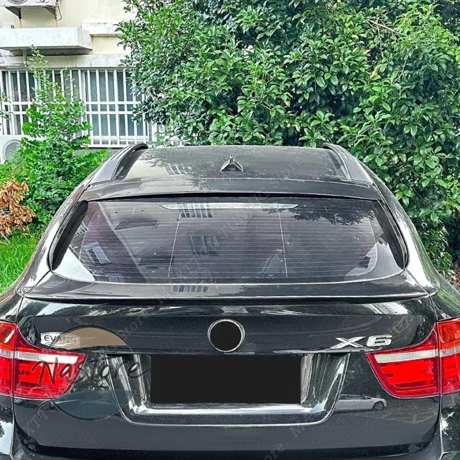 並行輸入品 BMW x6 リア キット スポイラー トランクリッドウィンドウ翼装飾 e71 2008-2014 サイドウイング修正ボディチューニンググロスブラック 部品の画像