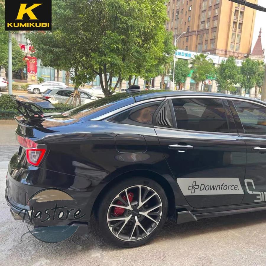 並行輸入品 リア スポイラー 汎用カースイング カーボン製 トランク vスタイル 光沢 黒 白 赤 セダンクーペ スイング 汎用 部品 カスタムパーツ アクセサリー_6
