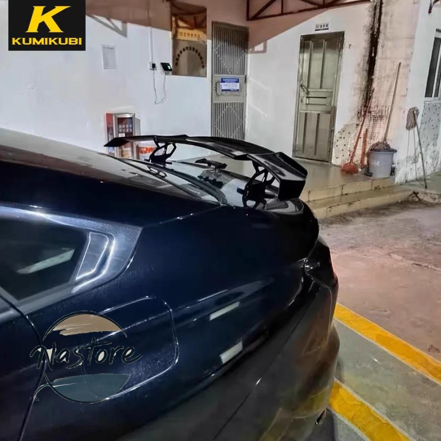 並行輸入品 リア スポイラー 汎用カースイング カーボン製 トランク vスタイル 光沢 黒 白 赤 セダンクーペ スイング 汎用 部品 カスタムパーツ アクセサリー_7
