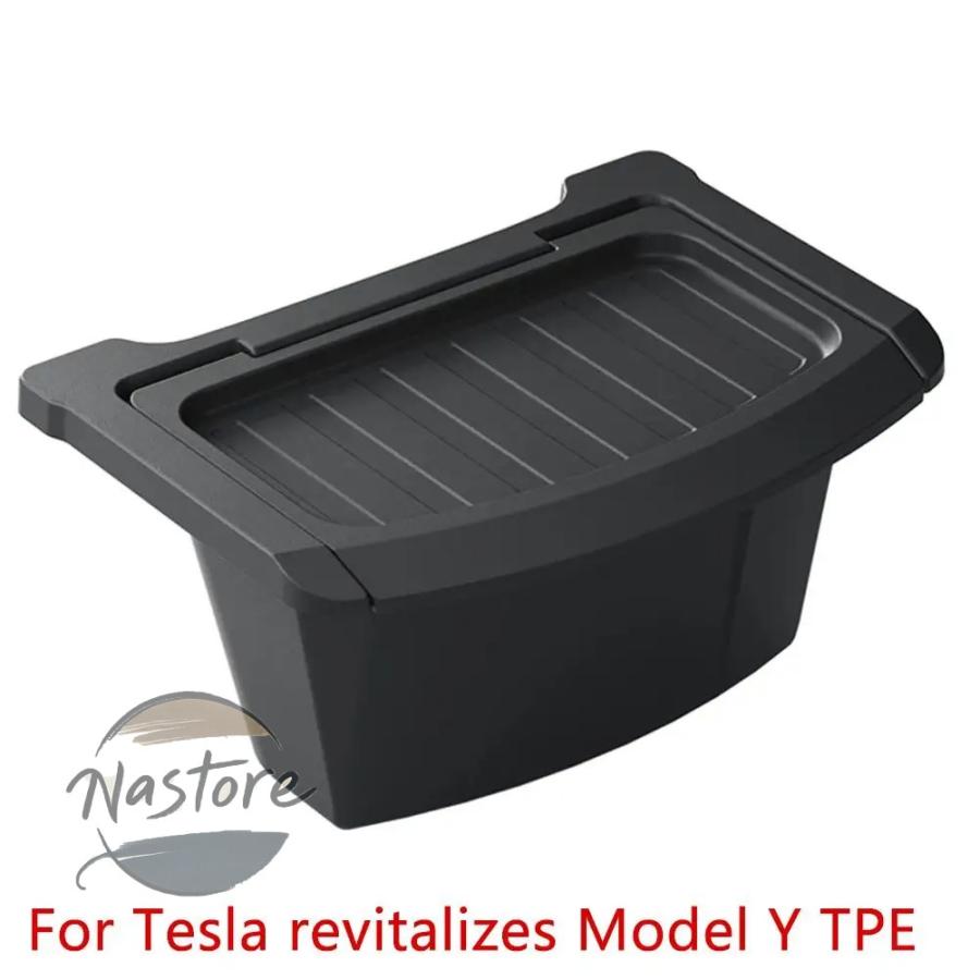 並行輸入品 テスラ tesla アームレスト アクセサリー カスタム tpeリアシート収納ボックス モデルy ジュニパー 2025 リア収納ボックストレイ 部品の画像