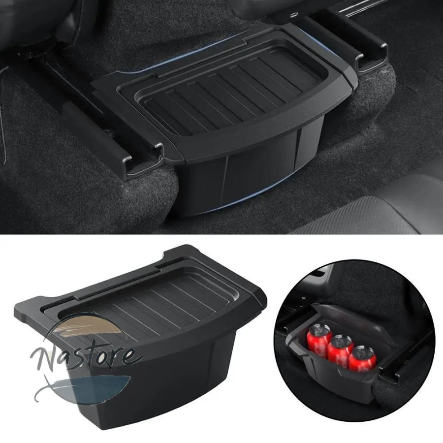 並行輸入品 テスラ tesla アームレスト アクセサリー カスタム tpeリアシート収納ボックス モデルy ジュニパー 2025 リア収納ボックストレイ 部品の画像