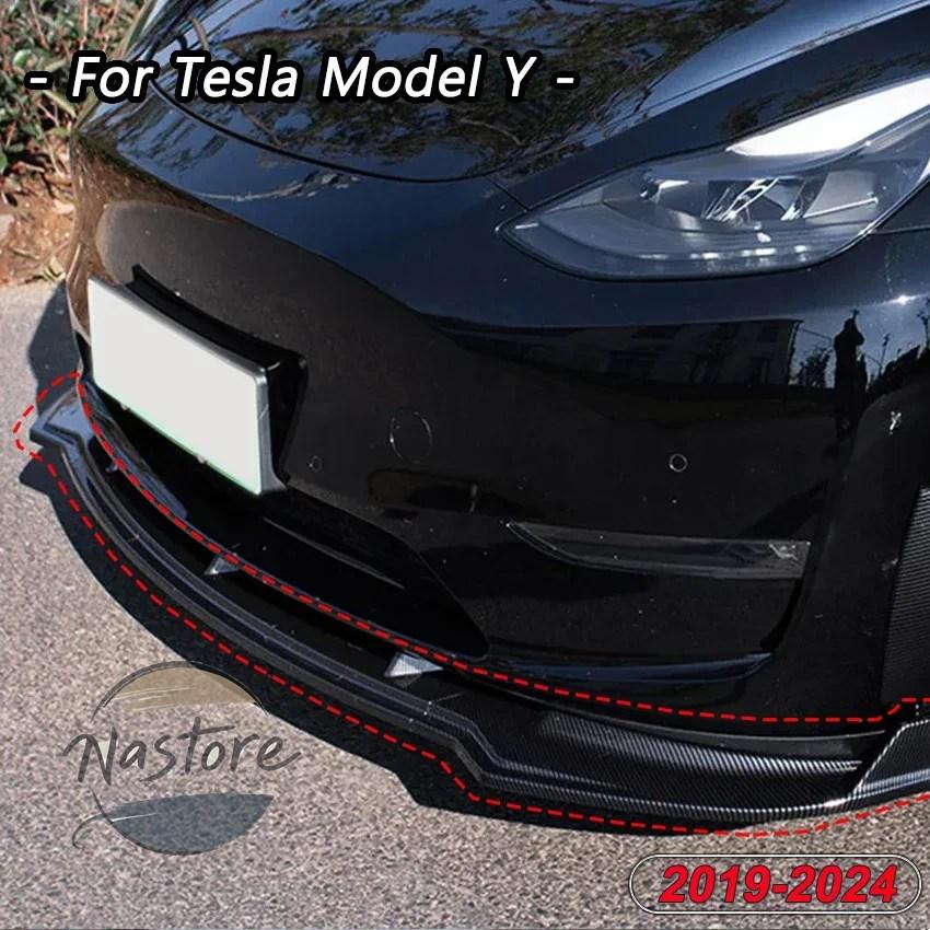 並行輸入品 テスラ tesla リップ モデル2019-2024 バンパーブレード カーボンルック ボディキット 光沢 あるブラック アウターアップグレード 部品の画像